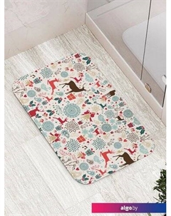 Коврик для ванной Новогодние олени bath_185481 Joyarty