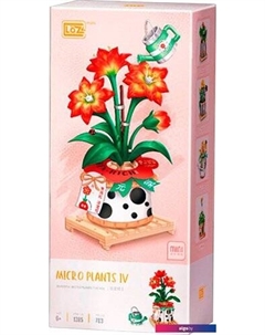 Конструктор Красный цветок в горшке 1285_MK Loz