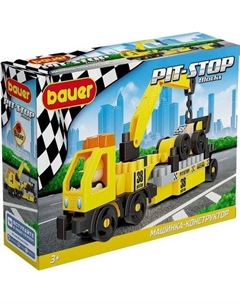 Конструктор Pit Stop 816 С эвакуатором и гоночной машиной Bauer