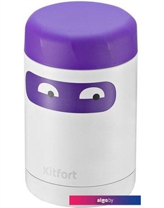 Термос для еды KT-1219 300 мл (белый/фиолетовый) Kitfort