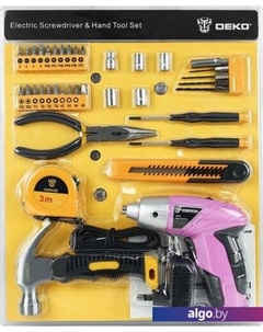 Электроотвертка DKS4 SET 36 063-4109 (с 1-им АКБ, набор оснастки) Deko