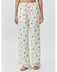 Брюки домашние женские кремовые с мишками Mark formelle