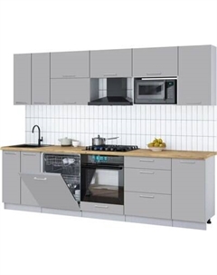 Кухонный гарнитур Интерлиния Мила Gloss 2.8-ПМ2