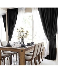 Комплект штор Волшебная ночь Рогожка 165x270см / 777454