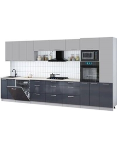 Кухонный гарнитур Интерлиния Мила Gloss 4.0-ПМ1