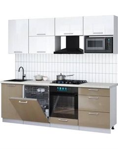 Кухонный гарнитур Интерлиния Мила Gloss 2.3-ПМ2