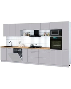 Кухонный гарнитур Интерлиния Мила Gloss 3.8-ПМ1