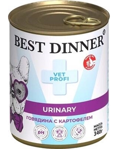 Влажный ветеринарный корм для собак Best Dinner Vet Profi Urinary Exclusive Говядина с картофелем Best dinner