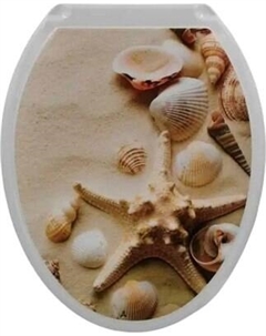 Сиденье для унитаза Русспласт Ракушки на песке / РП-813-ДРП