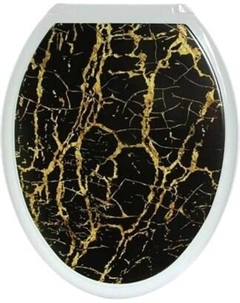 Сиденье для унитаза Русспласт Черный мрамор / РП-813-ДЧМ