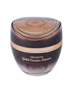 Крем для лица Cellio Омолаживающий против морщин с черной икрой и частицами золота