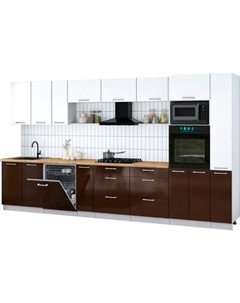 Кухонный гарнитур Интерлиния Мила Gloss 3.8-ПМ1