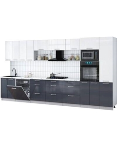 Кухонный гарнитур Интерлиния Мила Gloss 4.0-ПМ1