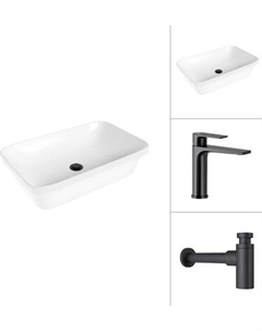 Умывальник со смесителем Lauter 21370 + Reef 21CK678BS с сифоном 21635B