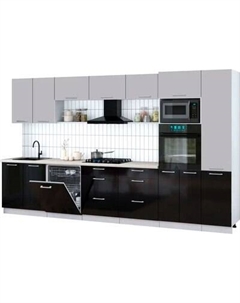 Кухонный гарнитур Интерлиния Мила Gloss 3.6-ПМ1