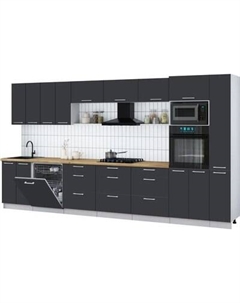 Кухонный гарнитур Интерлиния Мила Gloss 3.9-ПМ1