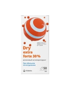 Антиперспирант шариковый VITATEKA Dry Extra Forte от обильного потоотделения 30% Vitateka