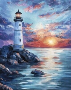 Набор алмазной вышивки Феникс+ Маяк на закате / 70822 Feniks