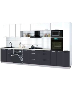 Кухонный гарнитур Интерлиния Мила Gloss 3.8-ПМ1