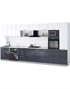 Кухонный гарнитур Интерлиния Мила Gloss 4.0-ПМ1