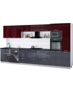Кухонный гарнитур Интерлиния Мила Gloss 4.0-ПМ1