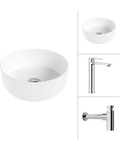 Умывальник со смесителем Lauter 21499-31 + Moon 21СK81691C с сифоном 21635CH