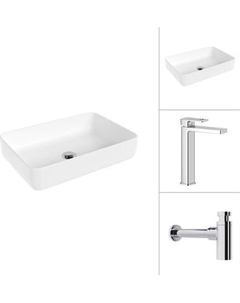 Умывальник со смесителем Lauter 21487-50 + Cascade 21СК0655C с сифоном 21635CH