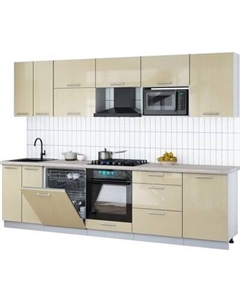 Кухонный гарнитур Интерлиния Мила Gloss 2.9-ПМ2