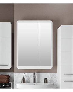 Шкаф с зеркалом для ванной Runo Эрика 60