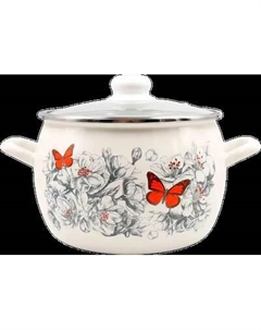 Кастрюля Лысьвенские эмали Яблоневый цвет С-4213 САП2/4Жм