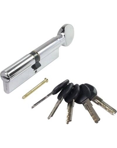 Цилиндровый механизм замка Аллюр HD FG 100-5К CP (55x45G) перфорированный ключ