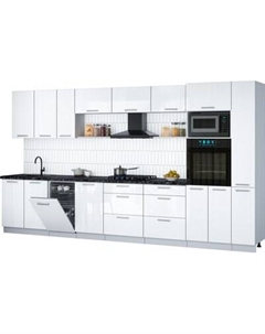 Кухонный гарнитур Интерлиния Мила Gloss 3.8-ПМ3