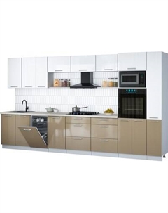 Кухонный гарнитур Интерлиния Мила Gloss 3.8-ПМ3