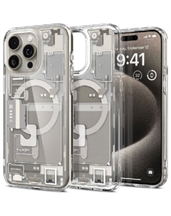 Чехол для телефона Ultra Hybrid Zero One (MagFit) для iPhone 15 Pro Max ACS07211 (серый/разноцветный) Spigen