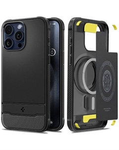 Чехол для телефона Rugged Armor (MagFit) для iPhone 15 Pro ACS06703 (черный) Spigen