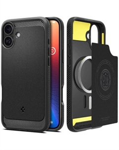 Чехол для телефона Rugged Armor Mag Magsafe для iPhone 16 Plus ACS08087 (черный) Spigen