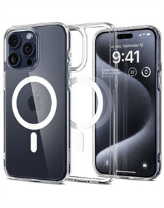 Чехол для телефона Ultra Hybrid (MagFit) для iPhone 15 Pro ACS06715 (белый) Spigen