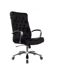 Кресло офисное T-9928SL Fabric (Italia Black/крестовина хром) Бюрократ