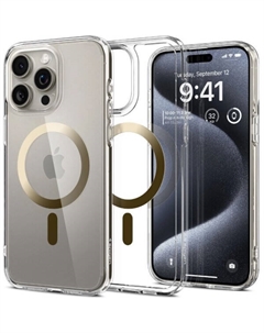 Чехол для телефона Ultra Hybrid (MagFit) для iPhone 15 Pro ACS06718 (золотой) Spigen