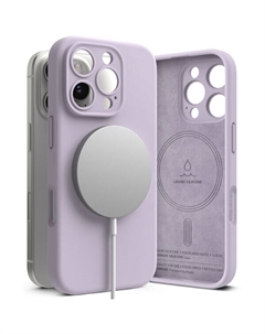 Чехол SILICONE MAGNETIC MAGSAFE для IPHONE 16 PRO LIGHT PURPLE Ringke
