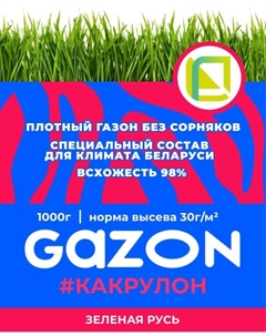 Травосмесь Газон как Рулон 1кг Зеленая русь