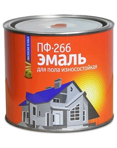 Эмаль ПФ-266 алкидная для пола, золотисто-коричневая, 2,5 кг Домик