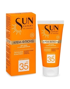 SUN EXPERT Крем-флюид для лица и зоны декольте SPF 35 50 Krassa