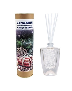 Ароматический диффузор Корица и ваниль с палочками для дома и офиса 45 Van&mun