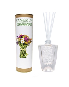 Ароматический диффузор Альпийский букет с палочками для дома и офиса 45 Van&mun