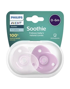 Пустышка силиконовая Soothie, 0-6 месяцев Philips