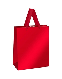 Пакет подарочный "Red", ламинация с блестками Meshu