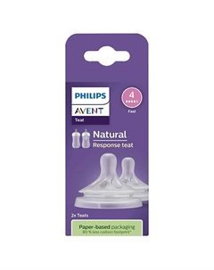 Силиконовая соска Natural Response, скорость потока 4 Philips