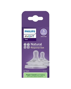 Силиконовая соска Natural Response, скорость потока 5 Philips