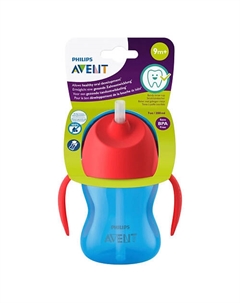 Чашка-поильник с трубочкой, с 9 месяцев Philips